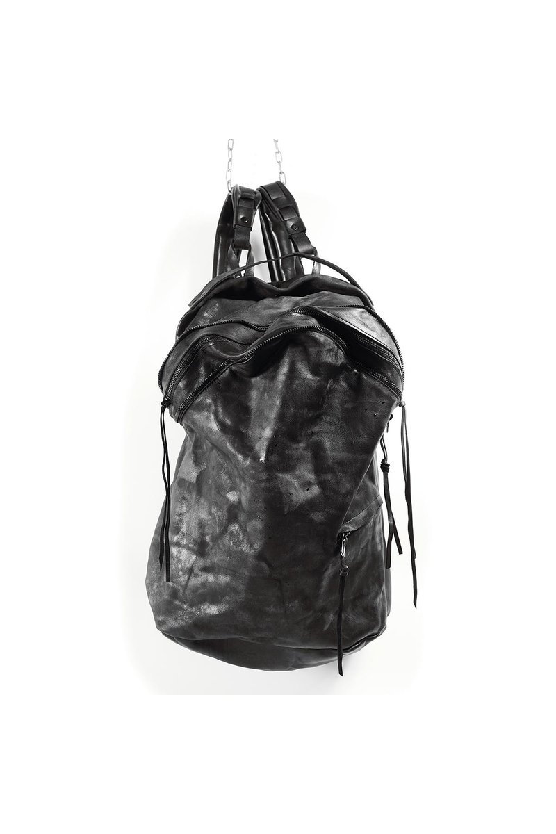 Кожаный рюкзак 081Y черный