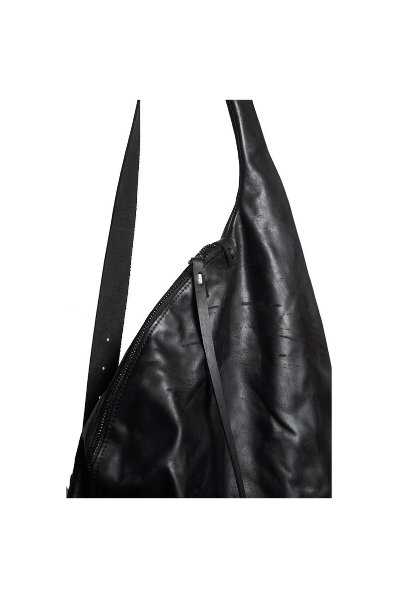 Кожаная сумка 007Y черная