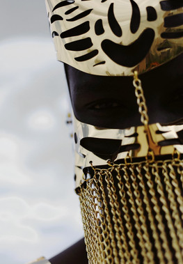 Men's mask with chains