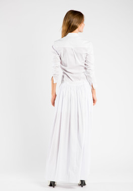 Платье рубашка из белого хлопка