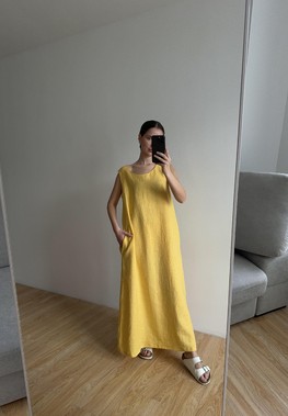 Платье льняное